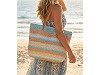  Crocheted raffia / bast handbag with zipper 33x36 cm