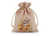 Sunflower gift bag 13x18 cm imitation jute
