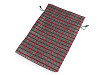 Sacchettino per regalo di Natale, a quadretti, con lurex, dimensioni: 20 x 30 cm