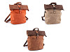 Zaino / borsa, da donna, 2-in-1, in similpelle spazzolata, dimensioni: 35 x 37 cm