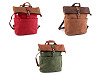 Mochila/bolso de mano para mujer 2 en 1 de piel sintética cepillada 35x37 cm