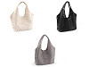 Handtasche mit gestanztem Muster 2in1, 38 x 22 cm