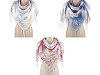  Foulard/Châle d’été à franges, Fleurs, 70 x 180 cm