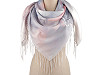  Foulard/Châle d’été à franges, Fleurs, 70 x 180 cm