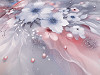  Foulard/Châle d’été à franges, Fleurs, 70 x 180 cm