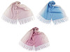 Summer scarf / shawl with fringes, ombré 70x180 cm