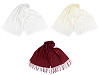 Summer scarf / shawl with fringes, solid color, 70x175 cm