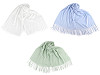Summer scarf / shawl with fringes, solid color, 70x175 cm