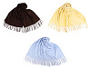 Summer scarf / shawl with fringes, solid color, 70x175 cm