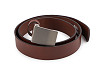 Men's leather belt made of buffalo leather, width 3.5 cm, smooth