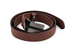 Men's leather belt made of buffalo leather, width 3.5 cm, smooth
