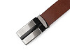 Men's leather belt made of buffalo leather, width 3.5 cm, smooth
