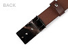 Men's leather belt made of buffalo leather, width 3.5 cm, smooth