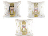 Funda de almohada de terciopelo navideño, cascanueces 43 x 43 cm