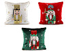 Karácsonyi bársony párnahuzat diótörő 43x43 cm