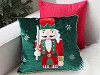 Housse de coussin de Noël en velours, Soldat, 43 x 43 cm