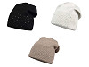 Gorro de invierno para mujer con pedrería