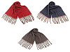 Bufanda de invierno con flecos 35 x 185 cm