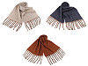 Sciarpa invernale, con frange, dimensioni: 35 x 185 cm