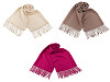 Winter scarf / plaid with fringes 70x180 cm