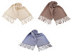 Winter scarf / plaid with fringes 70x180 cm