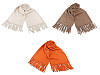 Sciarpa invernale / plaid, con frange, dimensioni: 65 x 190 cm