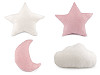 Decorative pillow with stars, moon, cloud, heart