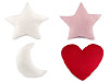 Bouclé-Dekokissen – Stern, Mond, Wolke, Herz