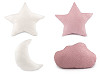 Cojín decorativo con forma de estrella, luna, nube, corazón