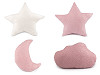 Cuscino decorativo, motivo: stelle, luna, nuvola e cuore
