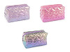Steppelt kozmetikai táska / tasak, szív alakú 18x11 cm holografikus
