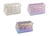 Trousse de toilette matelassée Cœur, 18 x 11 cm, motif holographique