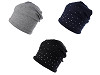 Bonnet pour femme en coton avec strass