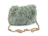 Kožešinová kabelka s kovovým řetízkem 24x19 cm