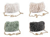 Bolso de pelo con cadena metálica 24 x 19 cm