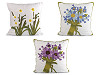 Housse de coussin brodée à fleurs, 45 x 45 cm