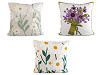 Funda de almohada con flores bordadas 45 x 45 cm