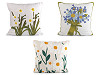 Funda de almohada con flores bordadas 45 x 45 cm
