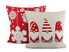 Housse de coussin brodée de Noël, 45 x 45 cm