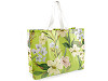 Large bag with flowers made of laminated non-woven fabric 50x40 cm