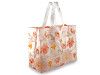 Large bag with flowers made of laminated non-woven fabric 50x40 cm