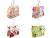 Large bag with flowers made of laminated non-woven fabric 50x40 cm