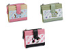 Cartera con bordado de perro salchicha 9 x 11 cm