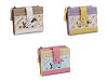 Cartera con bordado de perro salchicha 9 x 11 cm