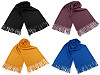 Bufanda tipo pashmina con flecos, 70 x 185 cm