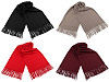Sciarpa / foulard, tipo pashmina, con frange, dimensioni: 70 x 185 cm