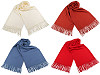 Sciarpa / foulard, tipo pashmina, con frange, dimensioni: 70 x 185 cm