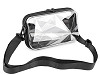 Transparentní skořepinová kabelka / pouzdro crossbody 18x11 cm