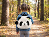 Zaino per bambini, motivo: panda, peluche