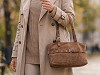 Handbag imitation brushed leather 32x20 cm